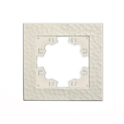 Рамка 1-м Афина фактурная слоновая кость (ivory) Universal A10053-I