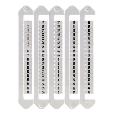 Маркировка для клемм ширина 5мм от 1 до 45 вертикалная ориентация DKC NUTB-5-1-45V