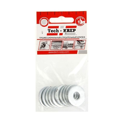 Шайба кузовная М10 DIN 9021 цинк. (пакет) (уп.10шт) Tech-Krep/Zitar 103039