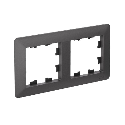 Рамка 2-м AtlasDesign Air базальт/дым. черн. SE ATN221402