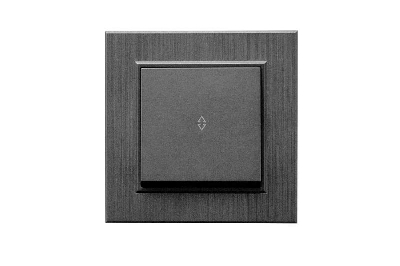 Выключатель проходной 1-клав. Karea LINE STAR дым. металлик Makel 86050005