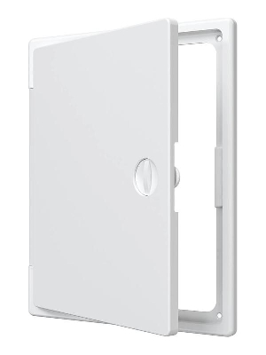 Люк-дверца ревизионная накладная 200х250мм с ручкой-задвижкой АБС бел. EVECS ЛТ2025П