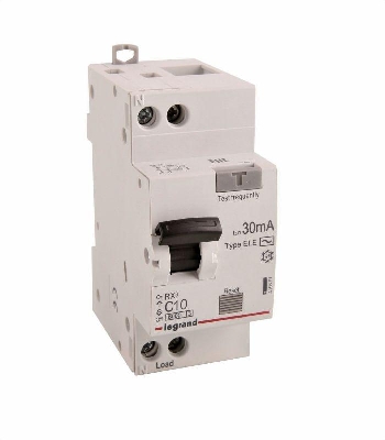 Выключатель автоматический дифференциального тока 2п (1P+N) C 10А 30мА тип AC 6кА RX3 ИЭК Leg 419397