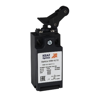 Выключатель концевой OptiLiS D4N-4172 рычаг роликовый вертикальное перемещение EN 50047 XCKN2127P20 КЭАЗ 365305