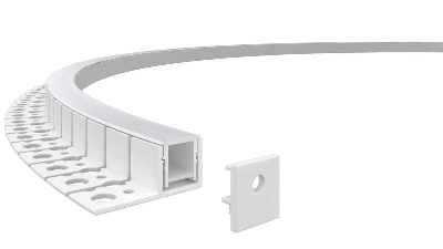 Профиль алюминиевый гибкий для встр. в ГКЛ 2000х16х14мм (36х14мм вылет 20мм макс. шир. ленты 12мм) VARTON V4-R0-70.0001.KIT-1614G