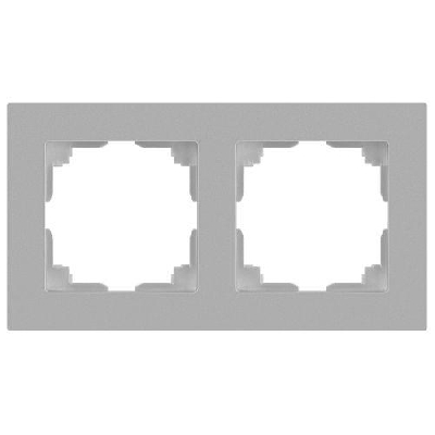Рамка 2-м СП Accent 6-502-03 алюм. Intro Б0063755