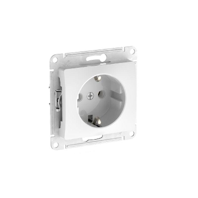 Розетка Glossa 16А с заземл. быстрозажим. клем. механизм бел. SE GSL000143S