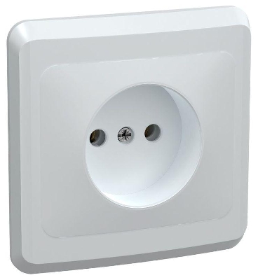 Розетка 1-м СП Вега РС10-2-ВБ 10А IP20 без заземл. без защ. шторок бел. GENERICA ERV10-K01-10-DM