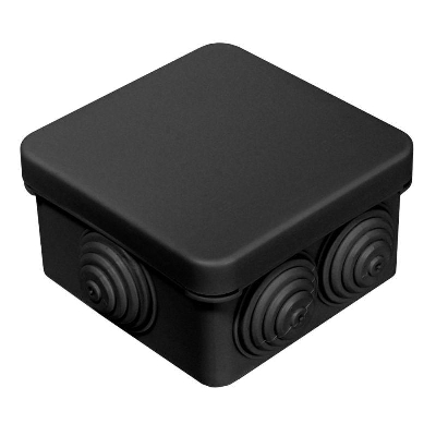 Коробка распределительная ОП 70х70х40мм безгалоген. (HF) черн. Промрукав 40-0200-9005