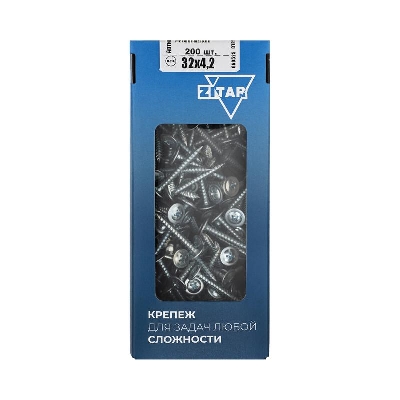 Саморез для тонкого метал. листа 4.2х32 (коробка) (уп.200шт) Zitar 102142
