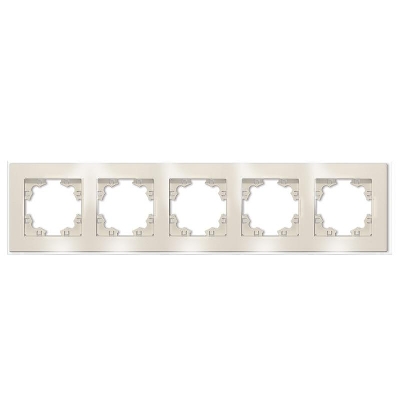 Рамка 5-м Афина стеклянная сл. кость (ivory) UNIVersal 2276