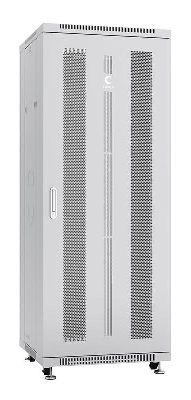 Шкаф монтажный телекоммуникационный напольн. ND-05C-32U60/80 19дюйм 32U 600х800х1610мм для распределит. и серверн. оборудования; передн. и задн. перфорир. двери ручка с замком RAL 7035 сер. Cabeus 7225c