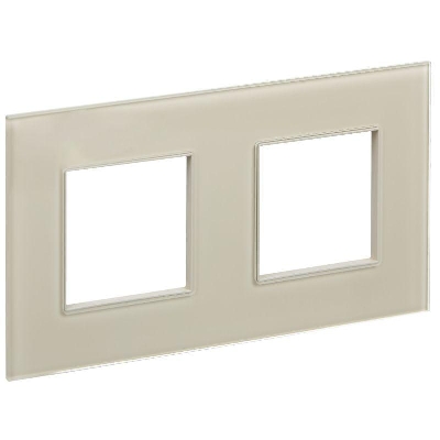 Рамка 2-м SKANDY SK-F22B стекло беж. IEK SK-M22-G-K10