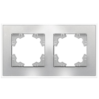 Рамка 2-м Афина стеклянная серебр. UNIVersal 2267