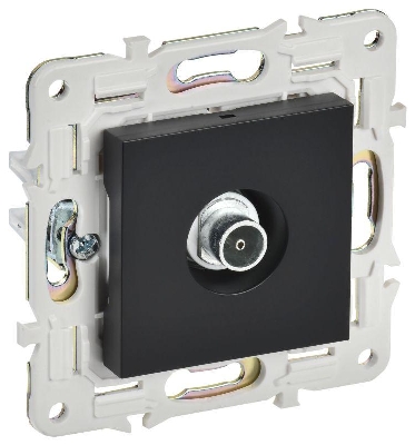 Розетка TV оконечная SKANDY SK-A12Bl черн. IEK SK-A10-O-K02