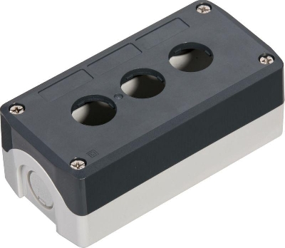 Пост кнопочный 3 отверстия сер. SE SALD03