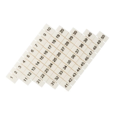 Маркеры для UT/ST/Push-in 6 с нумерацией 1-50 (уп.100шт) EKF zb-st-6-1-50