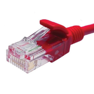 Патч-корд UTP 5e 4х2 26AWG (7х0.16мм) Cu LSZH 3м красн. SUPRLAN 10-0154