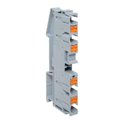 Колодка клеммная пружинная 6 Push-in 4 вывода сер. EKF PIT-6-4