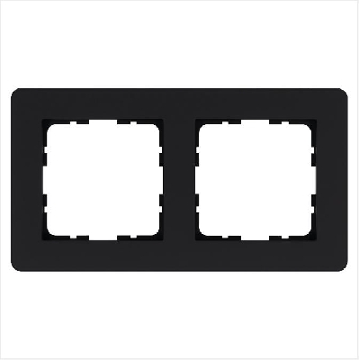 Рамка 2-м G-Flex черн. матов. soft touch Jasmart G1102PB