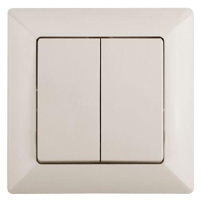 Переключатель 2-кл. СП Solo 4-107-02 10А 250В IP20 слон. кость Intro Б0053610