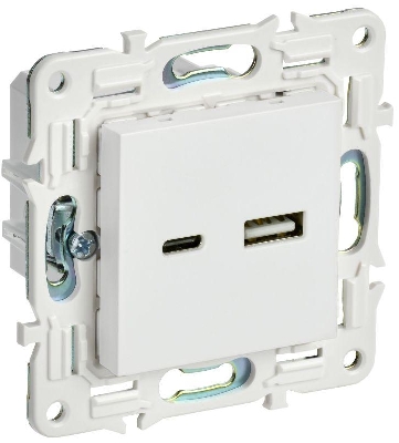 Розетка USB A+C 3.1А SKANDY SK-R14W арктич. бел. IEK SK-U22-D31-K01