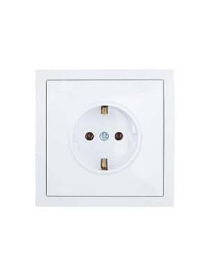 Розетка 1-мест. с/з ПБТ СП ZIMA безвинт. зажим бел. LEZARD 704-0288-122BQC