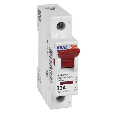 Выключатель нагрузки модульный 1п 32А OptiDin BM63PL-132-УХЛ3 (ВМ63PL) КЭАЗ 328155