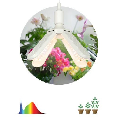 Лампа светодиодная FITO-36W-Rа90-E27-FOLD 36Вт Е27 4-лепестковая для растений полноспектральная Эра Б0061430