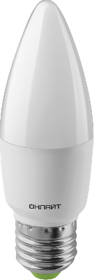 Лампа светодиодная 61 959 OLL-C37-10-230-2.7K-E27-FR 10Вт свеча 2700К тепл. бел. E27 1000лм 176-264В ОНЛАЙТ 61959