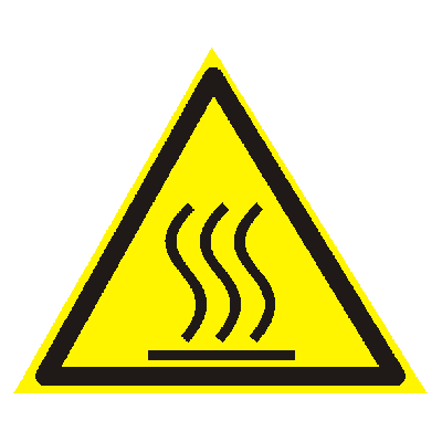 Знак W 26 "Осторожно. Горячая поверхность" 200х200мм пленка самоклеящаяся EKF an-w-26