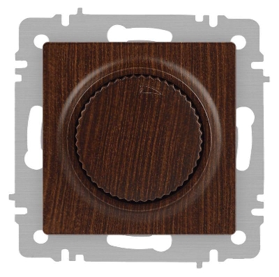 Светорегулятор поворотный СП Accent 6-401-10 600Вт 230В IP20 венге Intro Б0063687