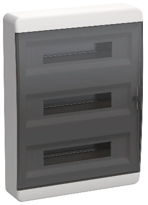 Корпус ЩРН-П-54 TEKFOR IP41 черн. прозр. дверь пластик. IEK TF5-KP12-N-54-41-K01-K03