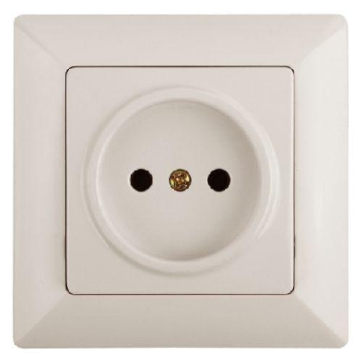 Розетка 1-м СП Solo 4-201-02 2P 16А 250В IP20 без заземл. слон. кость Intro Б0053642