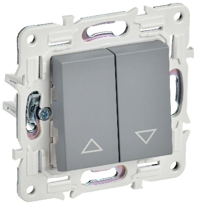 Выключатель жалюзи SKANDY 10А SK-V12Gr сер. IEK SK-V15-0-10-K03