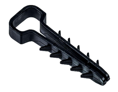 Дюбель-хомут 6х14мм для плоского кабеля нейлон черн. (уп.25шт) IEK UDH14-06-14-025-K02