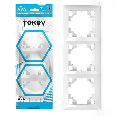 Рамка 3-м AVA бел. TOKOV LIGHT TKL-AV-RM3-C01