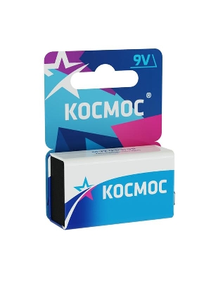 Элемент питания солевой "крона" 6F22 (блист.1шт) КОСМОС KOC6F221BL