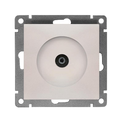 Розетка телевизионная TV 1-м СП Афина механизм жемчуж. Universal A0027-OBr