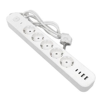 Удлинитель 5х3м IP20 2USB 2.4А+2type-C LUX 1.5кв.мм EKF UBA-LUX-503-TC