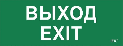 Этикетка самоклеящаяся "Выход-EXIT" ДПА IP20/54 IEK LPC10-1-24-09-VYHD