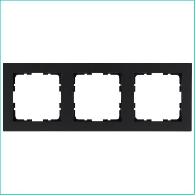 Рамка 3-м G-Classic черн. матов. soft touch Jasmart G1003PB