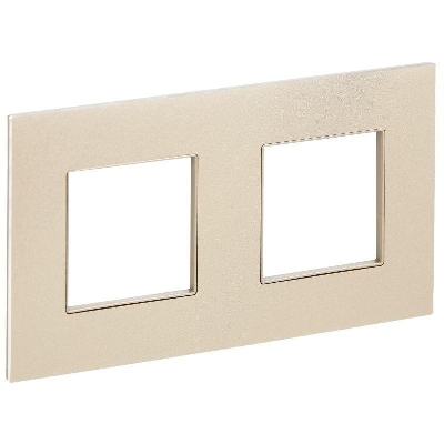 Рамка 2-м SKANDY SK-F32Sh металл шампань IEK SK-M22-M-K37