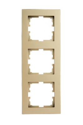 Рамка 3-м VESNA вертикал. без вставки зол. LEZARD 742-3600-153
