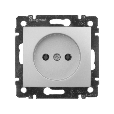 Розетка 1-м СП Valena 16А IP21 без заземл. на винтах механизм алюм. Leg 770116