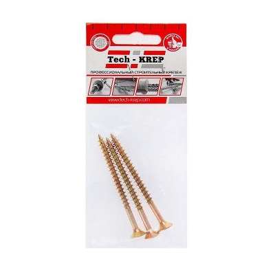 Саморез ШУж 6.0х80 потайной головкой (уп.3шт) Tech-Krep/Zitar 102521
