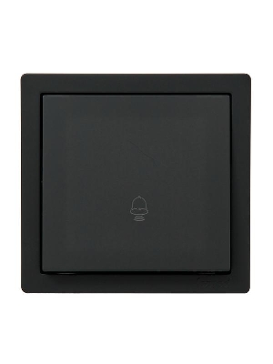 Кнопка звонка LETO черн. бархат LEZARD 752-4200-103