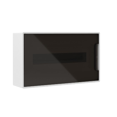 Щиток настенный Фрейм (FRAME) 18мод. IP41 с тонированной дверцей с 2 шинами PEN на 8+10 отверст. бел. DKC F18W1WD