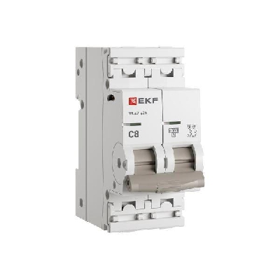Выключатель автоматический 2п C 8А 4.5кА ВА 47-63N PROxima EKF M634208C