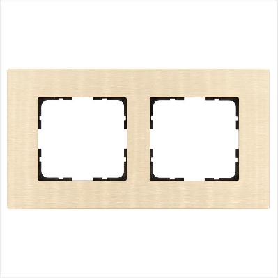 Рамка 2-м G-Metal метал. алюм. шампань Champagne Gold Jasmart G1002AG